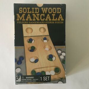 Mancala Solid Wood Game By Cardinal 2 Players Ages 6+ NEW SEALED